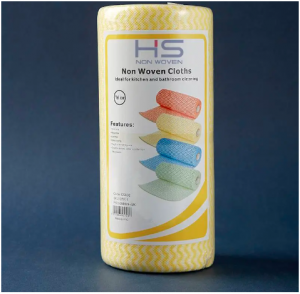 NON WOVEN FABRIC YELLOW COLOR HOUSEHOLD CLEANING WIPES