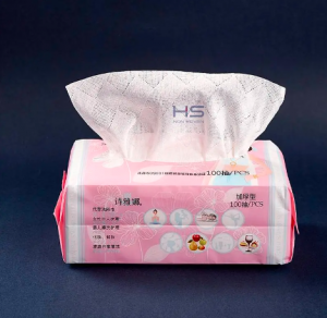 Rayon Disposable Cotton Facial Dry Wipes Factory Customs